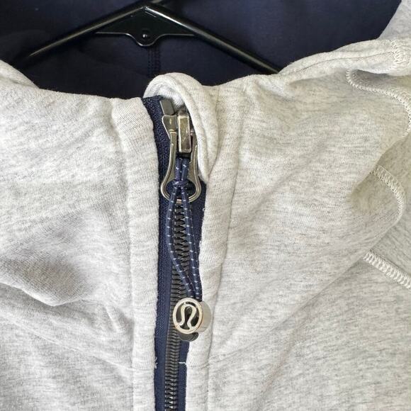 Lululemon On The Daily Hoodie French Terry Jacket Women S 6 Heathered White Pink - Picture 10 of 13